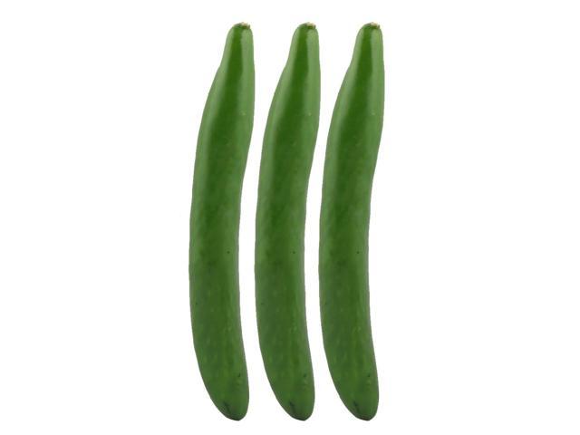 Photo Prop Decor Artificial Cucumber Designed Vegetable  24.5cm Length 5pcs 