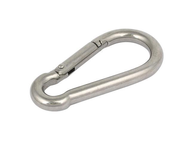 0.5mmx6mmx25mm 304 Stainless Steel Dual Rings Tension Springs Silver Gray 21pcs