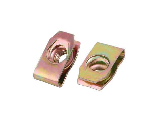 Fit m8 Screw 65mn Spring Steel Zinc Plated U Rainure Brass Tone 26.5 mm x 16 mm 20pcs 