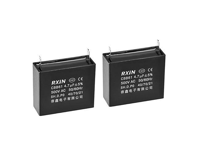 Cbb61 Run Capacitor 500v Ac 4 7uf 2 Pin Metallized