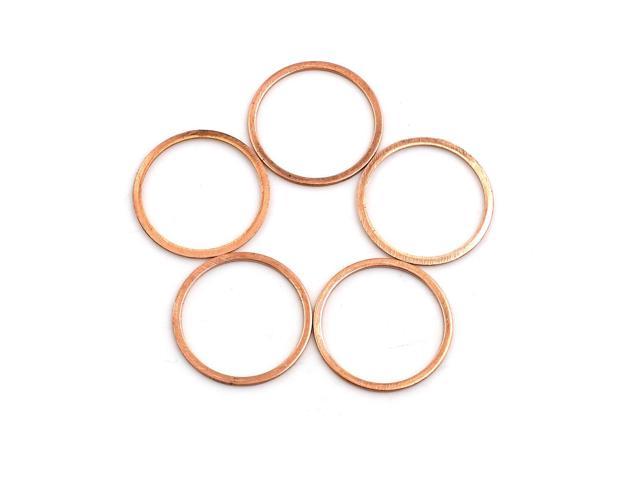 5x Universal Auto O Rings Seal Crush Washers Inside 22mm Outside 27mm Diameter 