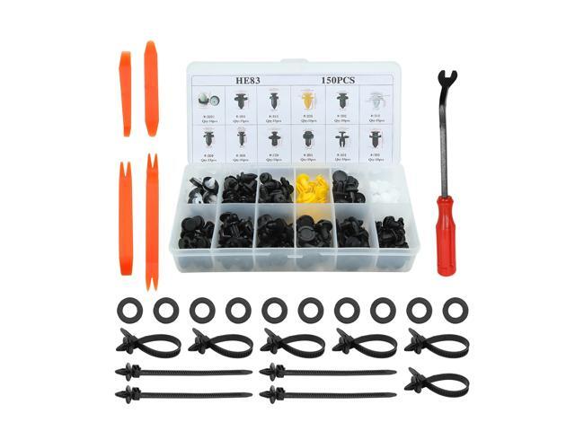 150PCS Car Door Panels Bumper Fender Plastic Fasteners Rivet Retainer Boxed Kit