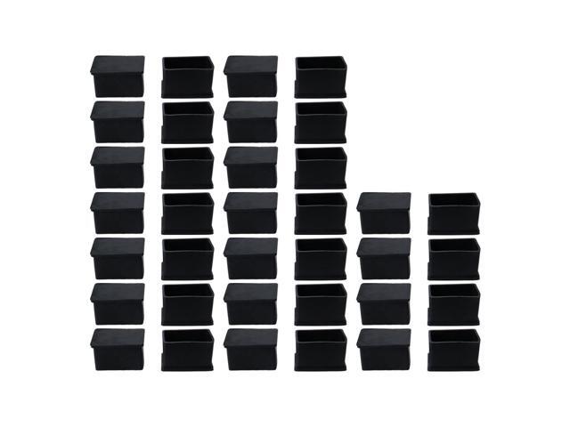 Rectangle Pvc Chair Leg Cap End Tip Furniture Glide Table Floor Protector 36pcs 1 18 X 2 30x50mm Inner Size Reduce Noise Prevent Scratch