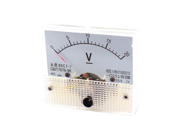 uxcell DC 0-20V Measure Range Class 1.5 Plastic Panel Analog Voltmeter 