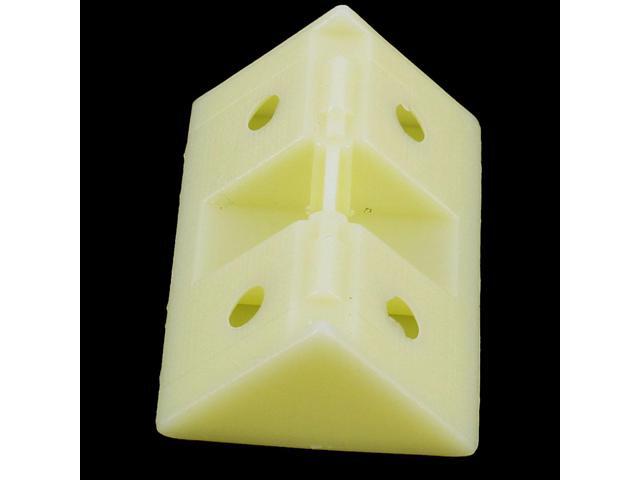 Furniture Cabinet 90 Degree Plastic Corner Braces Angle Bracket Yellow 20pcs Furniture Cabinet 90 Degree Plastic Corner Braces Angle Bracket Yellow 20pcs