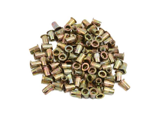 50 Pcs 3/8-16 Car Bronze Tone Stainless Steel Thread Rivet Nut Insert Nutserts 