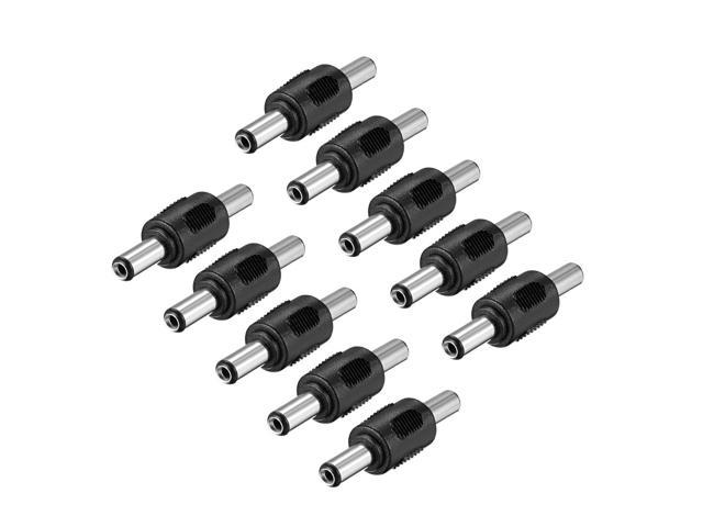 5.5mm x 2.5mm x 9mm Male Jack DC Power Plug Connector Adapter Black 