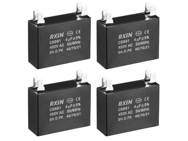 CBB61 450V AC 2.5uF Single Insert Metallized Polypropylene Film Capacitors