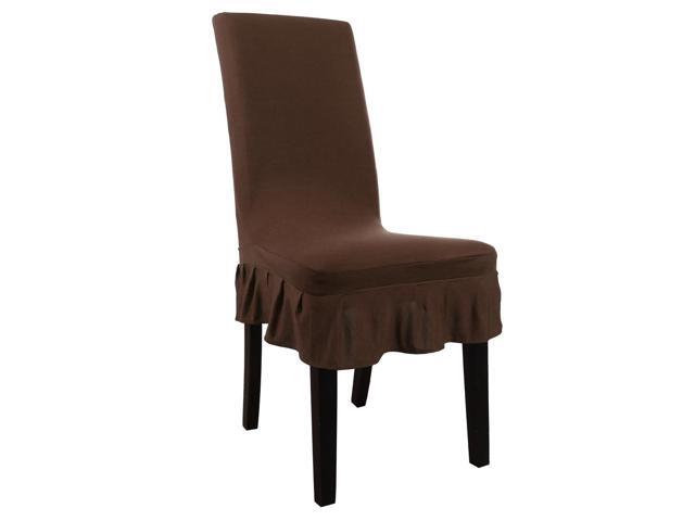 Stretch Spandex Short Dining Room Chair Covers Ruffled Skirt Slipcover Multi Color Seat Coffee Newegg Ca