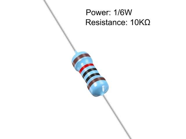 300 pcs Metal Film Resistors 10K Ohm 0.17W(0.125W) 1/6W(1/8W) 1%