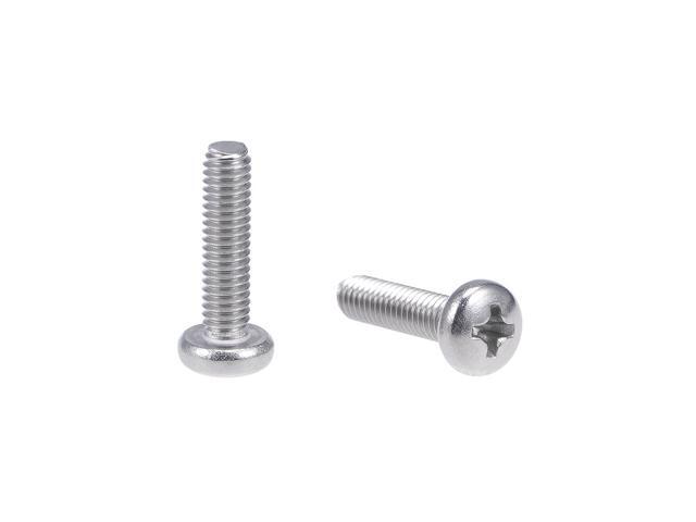 MroMax M4x16mm Machine Screws Pan Phillips Cross Head Screw 304 Stainless Steel Fasteners Bolts 60Pcs