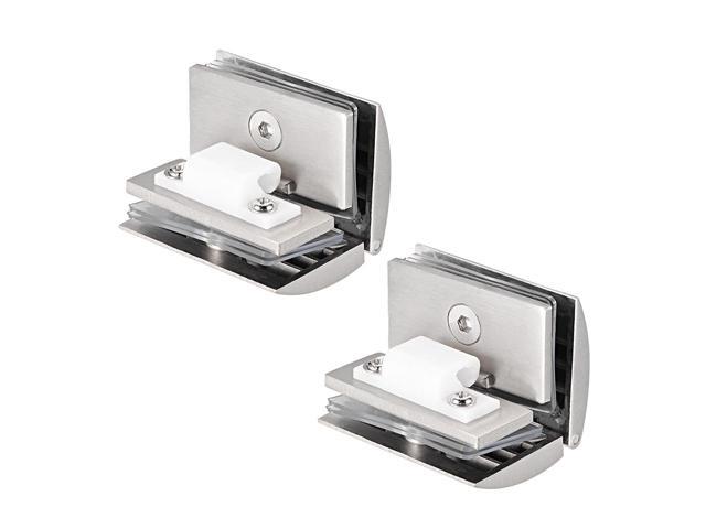 Glass Door Cupboard Showcase Cabinet Hinge Clamp Zinc Alloy For 8 10mm Thickness 2pcs Newegg Com