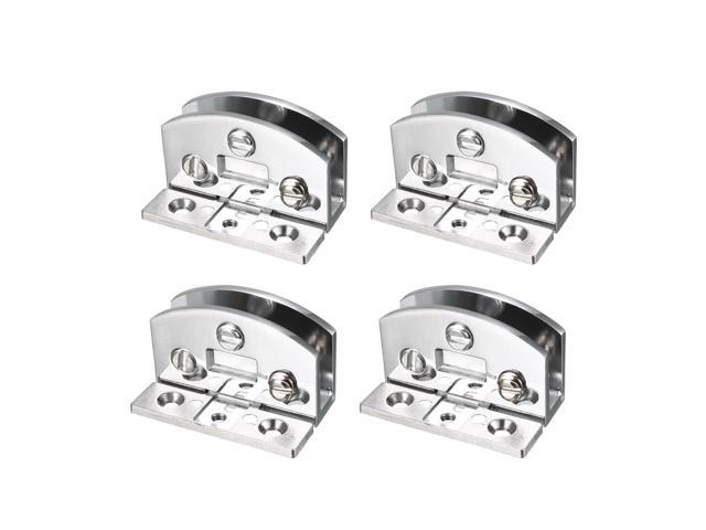 BQLZR Silver Tone Hardware Chrome Metal Keyed Lock Silver Tone for 10mm Thickness Showcase Cabinet Glass Door 