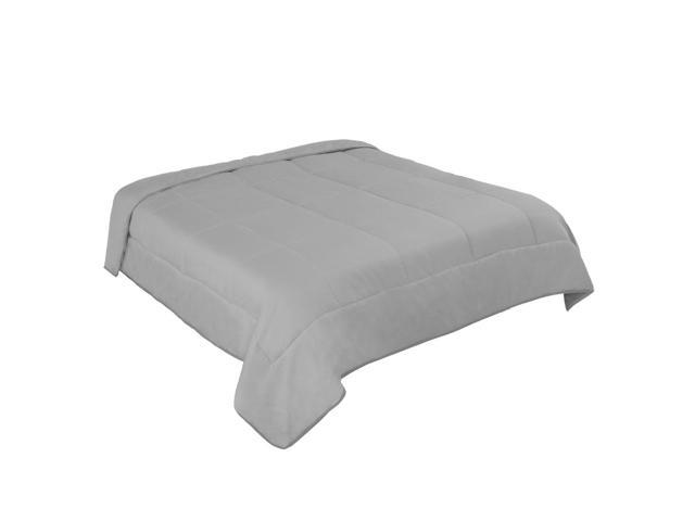 Twin Gray Down Alternative Quilted Comforter All Season Duvet