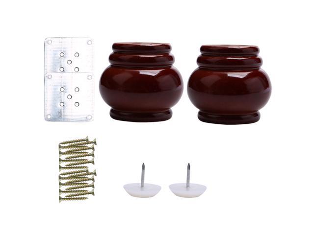 3 Inch Wood Furniture Legs Round Sofa Legs Replacement Feet For