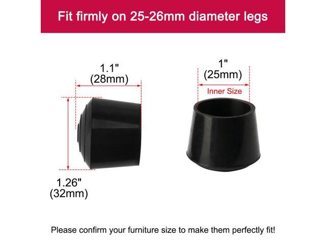 24Pcs Rubber Furniture Foot Table Chair Leg Tip Caps Covers Tips Floor Protector 