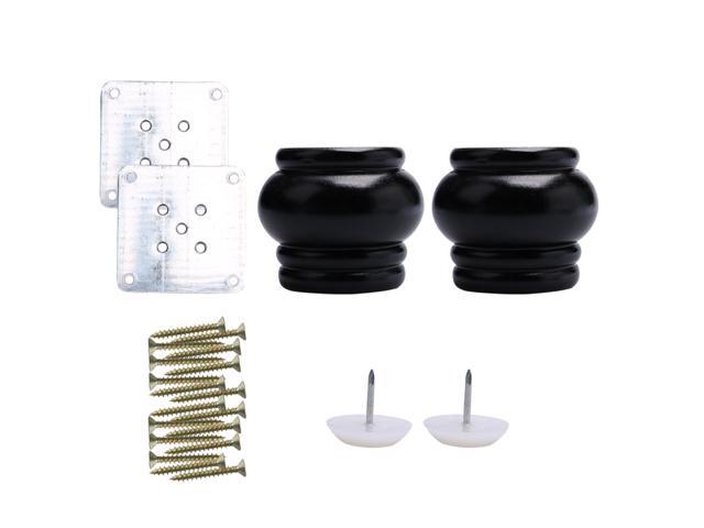 3 Inch Wood Furniture Legs Round Sofa Legs Replacement Feet For