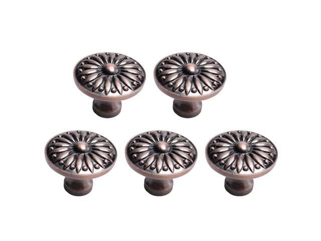 5pcs Drawer Knobs Zinc Alloy 36mm Metal Round Knobs Pull Handle