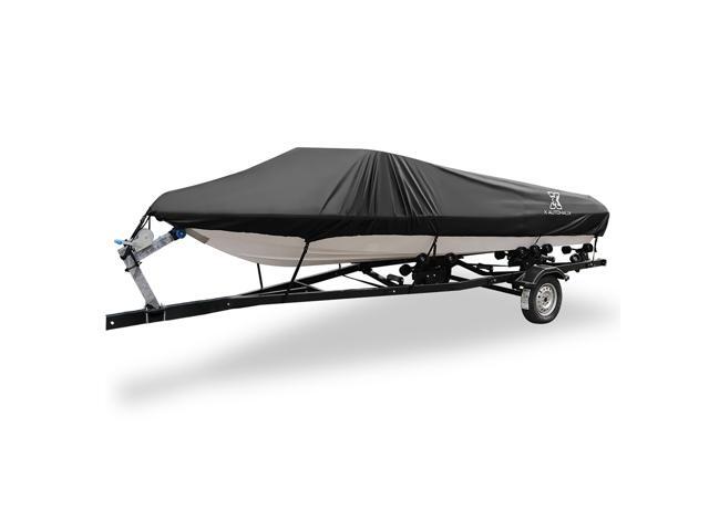 Black 16-18ft 94/" 300D V-Hull Boat Cover Waterproof Trailerable 590 x 290cm