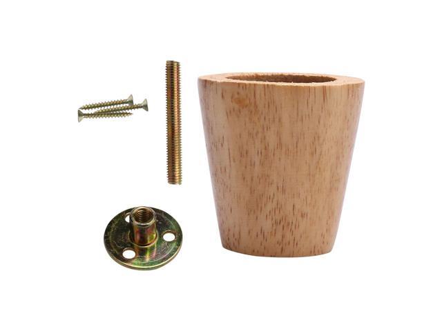 2 4 Inch Round Solid Wood Furniture Legs Sofa Bench Couch Chair