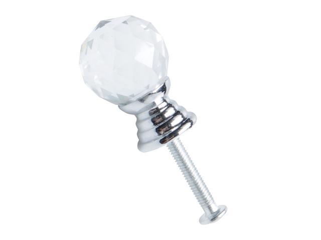 Crystal Glass Knobs 30mm Dia Round Knob Drawer Pull Handle Cabinet