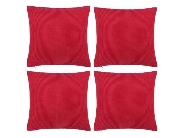 Pack Of 4 Decorative Pillowcase Covers With Zipper Fall Super Soft