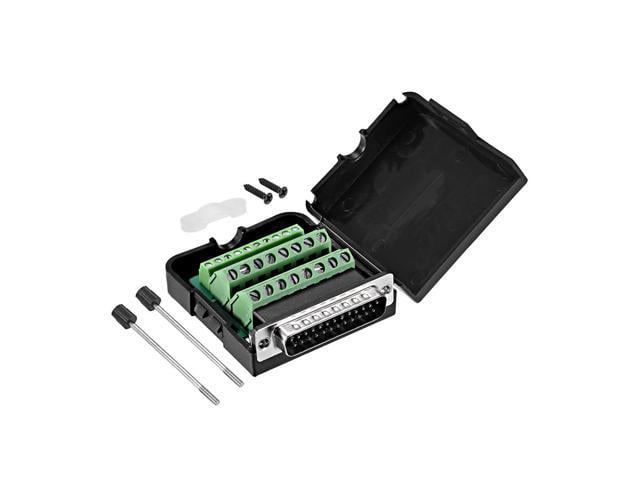 D-SUB DB25 Male 25Pin Plug Breakout Board Terminals Adapter Solderless Conne QW