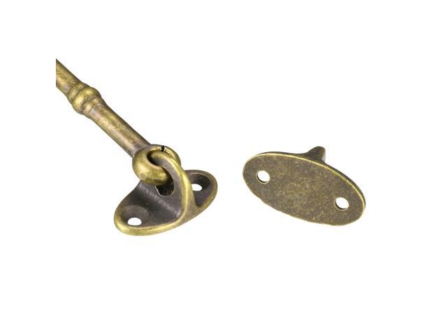 4.1/" Cabin Hooks Eye Latch Door Hook with Mounting Screws Antique Bronze 1 Set