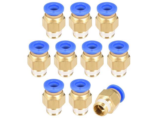 10Pcs pneumatic 1//8/" Thread X12MM OD Tube Push to connect one touch fitting