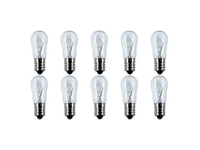 230 V E12 Base CEC Industries #10S6/230V Bulbs S-6 shape 10 W Box of 10 