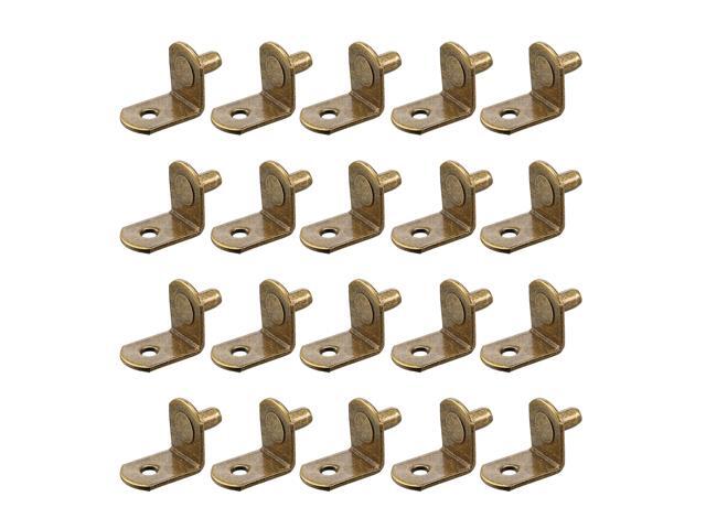 Shelf Support Peg,5mm L-Shaped Support,Cabinet Shelf,Bracket Peg with Hole,20pcs
