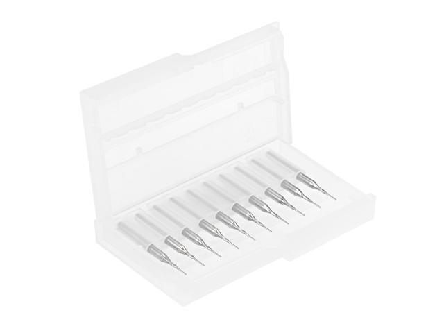 10pcs 3.175mm Carbide End Mill Engraving Bits CNC PCB Machinery 1//8 Shank