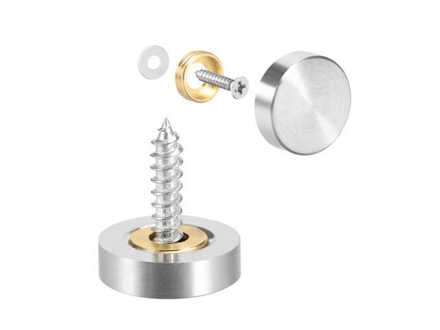Mirror Screws Decorative Caps Cover Nails Brushed Stainless Steel