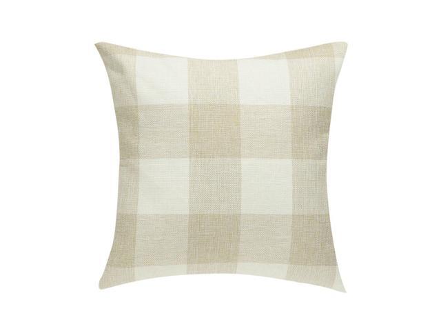 Buffalo Check Plaid Throw Pillow Covers Cotton Linen Classic Retro