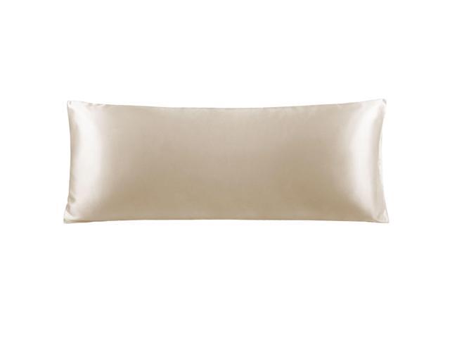 Body Pillow Cover Super Soft Silky Satin Taupe 20 X54 Body Pillow
