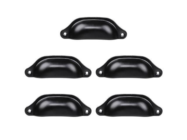 5pcs Bin Cup Pulls Drawer Handle Pull 3 3 Hole Center Black