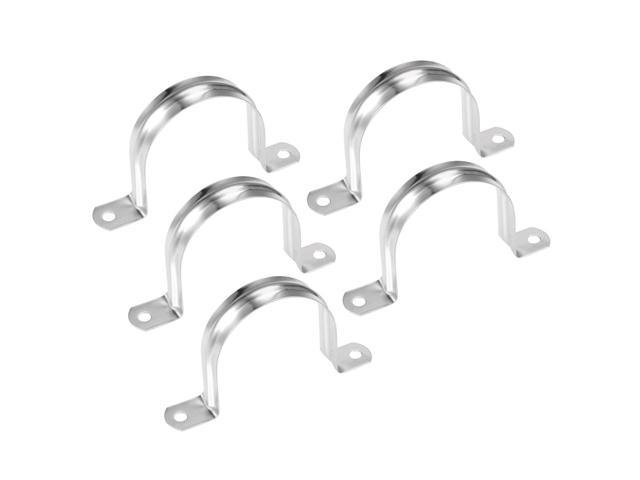 U Shaped Conduit Clamp Saddle Strap Tube Pipe Clip Stainless Steel M100 2Pcs 