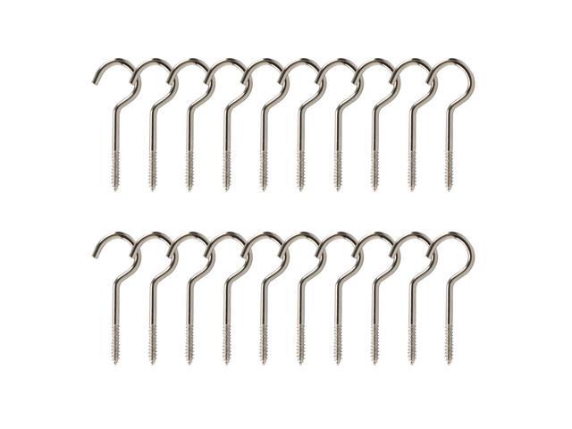 20pcs Cup Ceiling Hooks 1 5 8 Inch Nickel Plating Metal Screws In