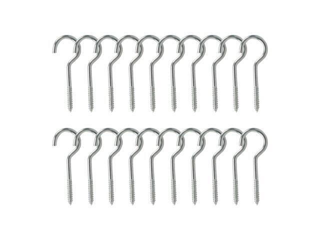 20pcs Cup Ceiling Hooks 1 5 8 Inch Zinc Plating Metal Screw In