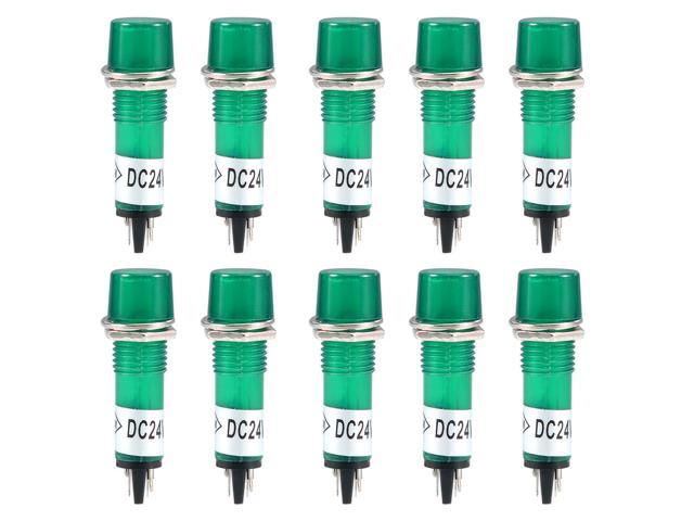 10PCS AC220V 10mm Power Signal Indicator Light Plastic Neon Lamp Round XD10-3 