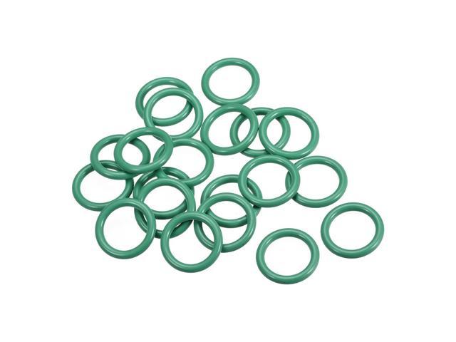 50Pcs 3.5mm Cross Section Seal O-Rings O.D 10mm-70mm Green FKM Rubber Washer 