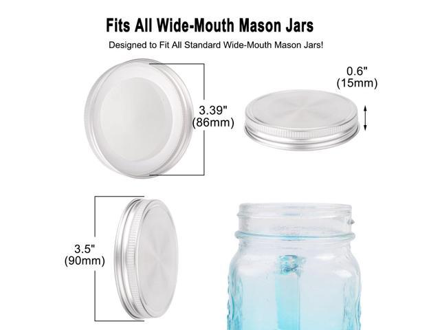 10 Split-Type/Ribbed Storage Caps Lids for Standard Regular/Wide Mouth Mason Jar 