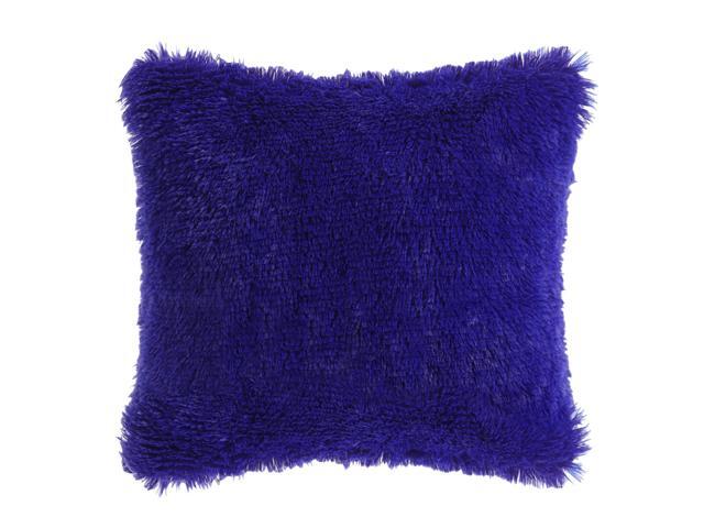 blue fuzzy pillow
