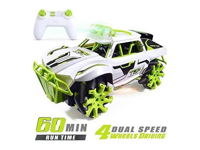 Remote Control Dinosaur Car Toys RC Dinosaur Car Stunt 360°Flips LED Lights Dinosaur Vehicle 2.4Ghz 7.5Km/h Rechargeable RC Dilophosaurus Dinosaur Car Gifts for Kids Boys Girls Age 3-10