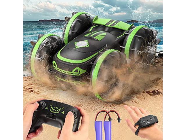 RC Racing Car, 2.4Ghz High Speed Remote Control Car, 1:18 2WD Toy Cars Buggy for Boys & Girls with Two Rechargeable Batteries for Car, Gift for Kids (White)