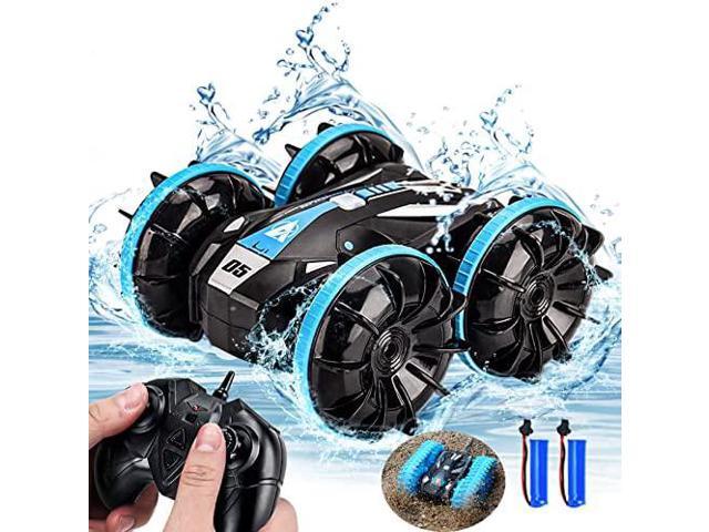 Water and Land RC Car for Kids-2.4GHz Remote Control Boat Waterproof RC Monster Truck Stunt Car 4WD RC Vehicle-Toys Gift for 6-12 Year Old Boys Girls Teen
