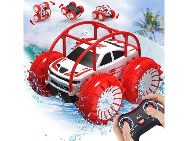 RC Stunt Cars Remote Control Car with Lights Double-Sided Driving 360-degree Flips Rotating Car Toy Gifts Presents for Boys/Girls Ages 6+ Red