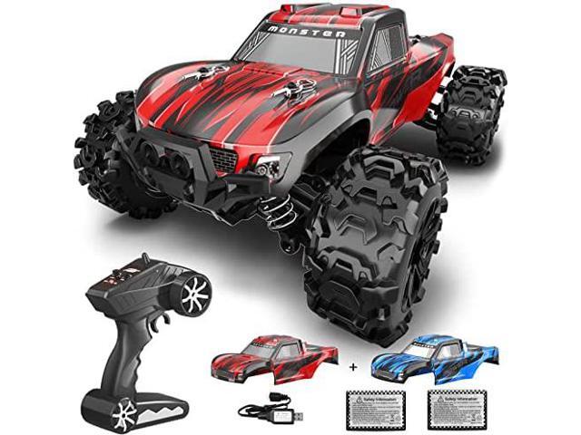 Remote Control Car - 2.4GHz High Speed 33KM/H RC Cars Toys, 1:12 RC Monster Trucks Offroad Hobby RC Truck Toys with LED Headlight and Rechargeable Battery Gift for Adults Boys 8-12 Kids