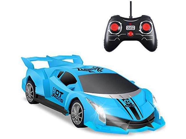 Remote Control Car, 2.4Ghz 1/18 Scale Model Racing Car Toys, RC Car for Kids and Boys with Cool Led Lights, Hobby RC Cars Toys Birthday Gifts for Age 3 4 5 6 7 8-12 Year Old Boys Girls
