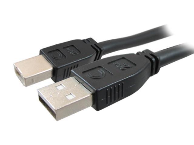 Comprehensive USB2-AB-50PROA Black Pro AV / IT Active USB A Male to B Male 50ft (Center Position)